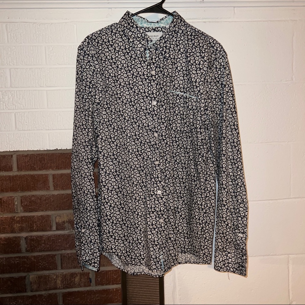 Flower pattern button up